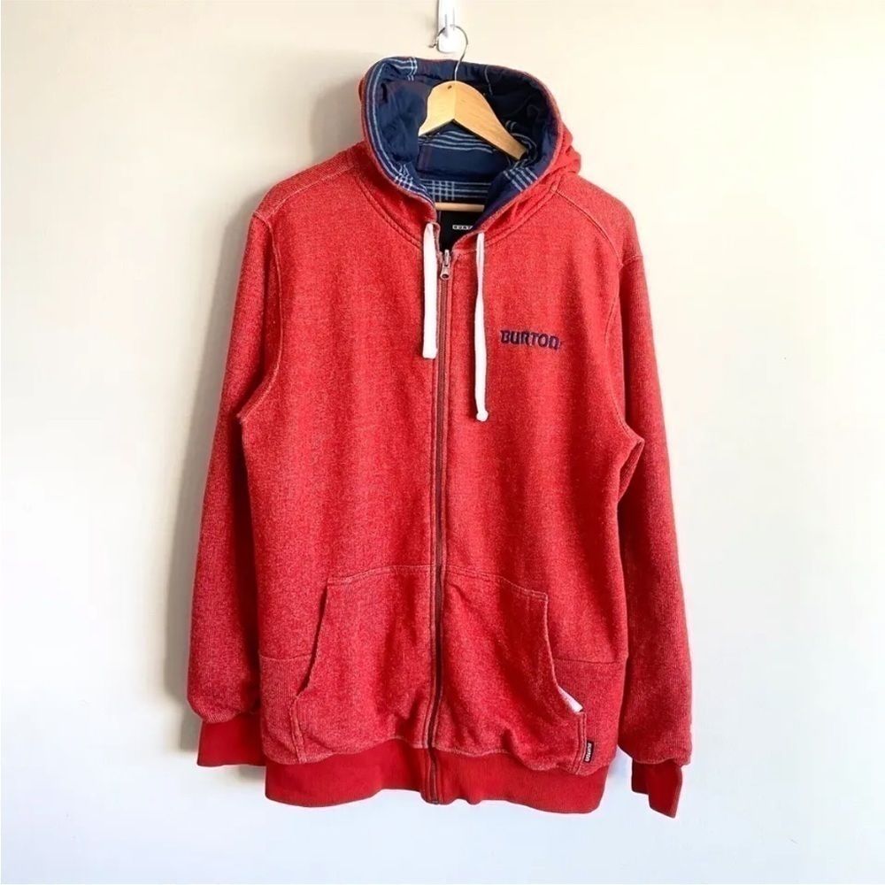 BURTON Reversible Full Zip Sweatshirt Hoodie Mens Size L